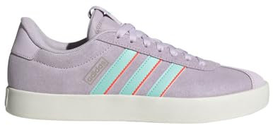 adidas VL Court 3.0 - Scarpe da skateboard, basse (non da calcio), da donna, Lavanda ghiacciata/Semi Flash Aqua/Solar Red, 8