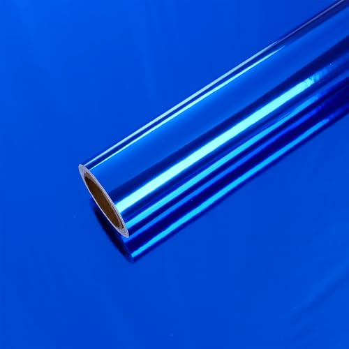 VEELIKE Pellicola Specchio Adesiva Blu Specchio Adesivo da Parete Soggiorno Bagno 40 cm x 300 cm Carta Adesiva Metallo Blu Riflettente Carta da Parati Adesiva Muro Cucina Lavabile Adesivo per Mobili