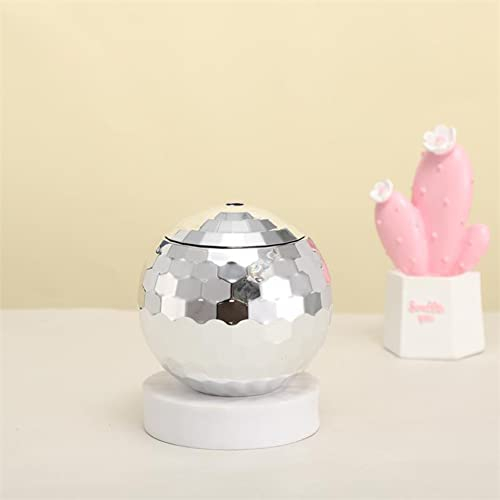 HTU 600ml Disco Mirror Ball Cups Cocktail Cup with Straw Nightclub Party Wine Glass