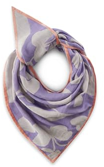 CODELLO Damen Dreieckstuch aus Baumwoll-Jacquard im floralen Design