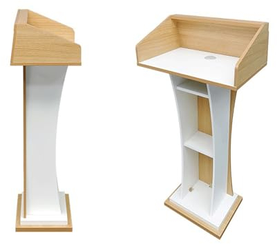 Rednerpult mit It AblagefläChe Und KabeldurchfüHrungen, Stehpult Stehtisch für Zeremonien, Empfang und Veranstaltungen – Ideal für Campus, Restaurant und Hochzeit