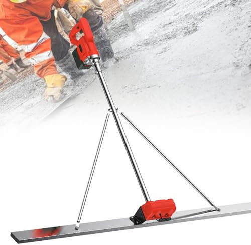 Massetto bagnato in calcestruzzo senza fili, righello per livellamento della finitura in calcestruzzo con batteria da 6000mA, motore vibrante per finitura del cemento del massetto in calcestruzzo