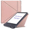 Kobo Libra H2O Étui à rabat en cuir ultra fin et léger avec support pour liseuse 7 Mise en veille/réveil automatique, version 2019 (or rose)