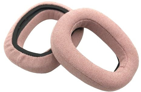 Kopfhörer Ohrpolster Kissen Schaumstoffabdeckung Ersatz Kompatibel für Logitech Zone Vibe 100, Headsets weichen Schwamm Ohrpolster Ohrmuscheln Kissen Abdeckungen (Rosa Baumwollleinen)