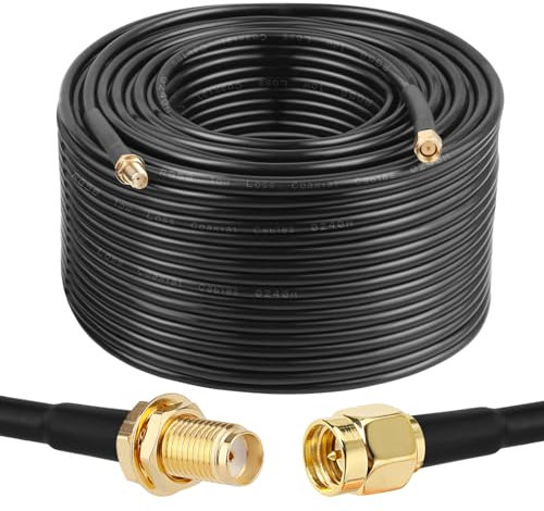 XRDS -RF SMA Cable, SMA Male to SMA Female Cable 200 FT RG58 SMA Extension Cable for SDR Equipment Antenna Ham Radio,3G 4G LTE Antenna,ADS-B,GPS and etc