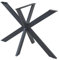 [en.casa] Tischbeine Oberau Tischgestell Metall für Esstisch Schreibtisch 85 x 85 x 71 cm Metall Tischfüße Spider Tischuntergestell Schwarz