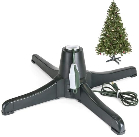 Base girevole per albero di Natale - Supporto elettrico grande per albero di Natale base girevole per piede albero di Natale | Supporto rotante a doppia direzione per alberi di Natale inferiore a 3 m