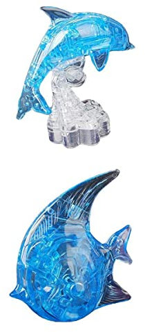 Qianly 3D DIY Fisch Kristall Puzzle Kinder Kinder Lernspielzeug