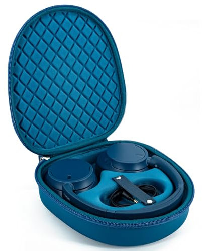 Headphone Case for Sony WH-CH720N WH-CH720NB JBL Tune 720BT, Hard Portable Over Ear Headphone Carrying Case, Wireless Headphone Storage Protective Case for Travel Home (Blue-Pattern)