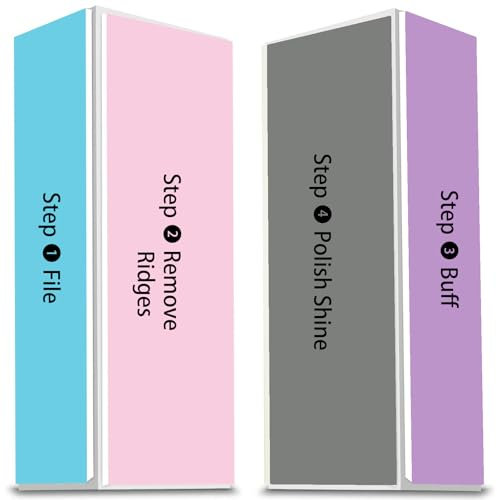 CHAOMAO 4 Way Nail Buffer Block - Eco-Friendly Nail Buffer and Shine Kit for Natural Nails, 4-in-1 Fingernail Buffer & Polisher, Durable and Portable, Pack of 3