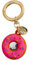 JOZMMZEOOA per Airtags Custodia in Tpu Morbido con Portachiavi,Mini Custodia per Airtags Tracker a Forma di Ciambella -Antigraffio,Lavabile,Anti-Smarrimento,Bel Design (Rosso rosa)