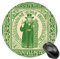 Rundes Mauspad, Motiv: Irish Blessing St. Patrick's Day, rutschfeste Gummiunterseite, kleines Mauspad, wasserdicht, Mauspad für Computer, Laptop, 20 x 19 x 0,3 cm