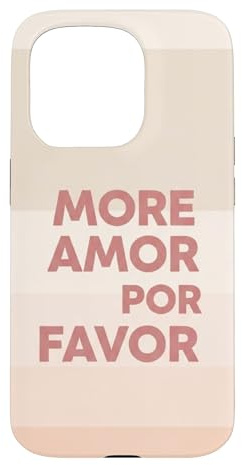 Hülle für iPhone 15 Pro More Amor Por Favor Retro Spanish Love Zitat
