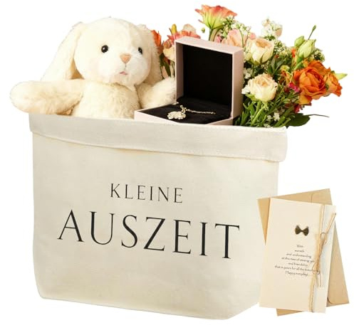 Wellness Geschenke Für Frauen, Geschenktüte Aus Baumwolle Und Leinen Weiß