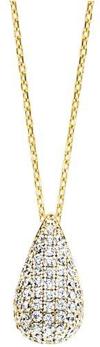 Julie Julsen JJNE33819-G Damen Collier Sterling-Silber 925 Gold weiß Zirkonia 43 cm