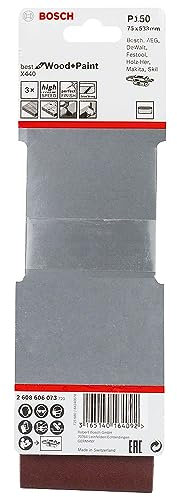 Bosch 2 608 606 073 Nastro Abrasivo, 75X533 mm, Grana 150