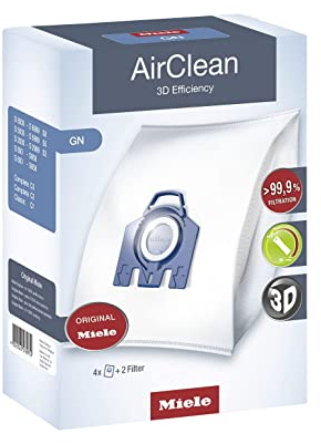Miele DUSTBAGS x 4, 1 X DUST COMPARTMENT FILTER, 1 X Super air clean filter GN Type Bag for Models S400i