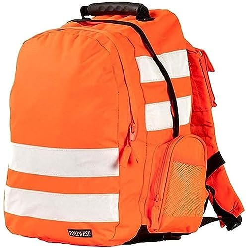 Portwest Hi-Vis Rucksack, Size: One Size, Colour: Orange, B905ORR