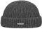 Stetson Nashville Strick Dockercap Herren - One Size (54-60 cm) - Aus 100% Merinowolle - Hergestellt in Italien - Rippstrickmütze aus Wolle - Herrenmütze Herbst/Winter anthrazit One Size