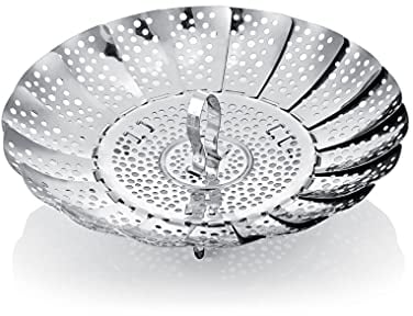 Tescoma 644806 Presto Cestello per Cottura a Vapore, Acciaio Inossidabile, Argento, 24 cm, 1 Pezzo