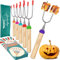 CARPATHEN Lagerfeuerstäbchen für Marshmallows und Hot Dogs – Rotierende Marshmallow-Bratstäbchen Set mit 6 extra langen einziehbaren Gabeln für Feuerstelle & Kamin – Campingzubehör