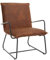 Miliboo Sessel PU Braun und Metallgestell Schwarz Mercy