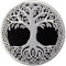 Aufnäher, bestickt, Design: Yggdrasil, Baum des Lebens in Skandinaviern, zum Aufbügeln oder Aufnähen