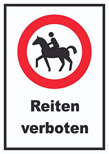 HB-Druck Reiten verboten Schild A6 (105x148mm)