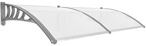 PrimeMatik cy54-vces Marquise de Protection Marquise de Portes et fenêtres Gris 200 x 90 cm (cy54)