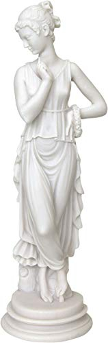 GreekCretanShop Kore of May/Persephone Göttin Königin der Unterwelt (Alabaster Statue 25cm / 9,88 Zoll)