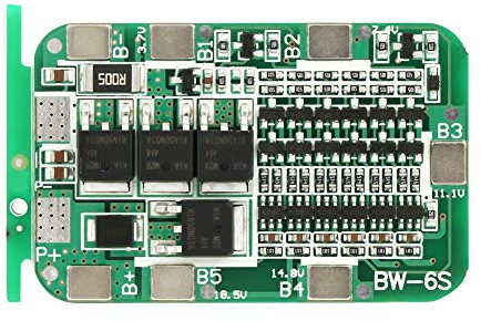Lithium Batterie Schutzplatine 6S 15A 22V 24V Platine BMS für 18650 Li-Ion Zelle