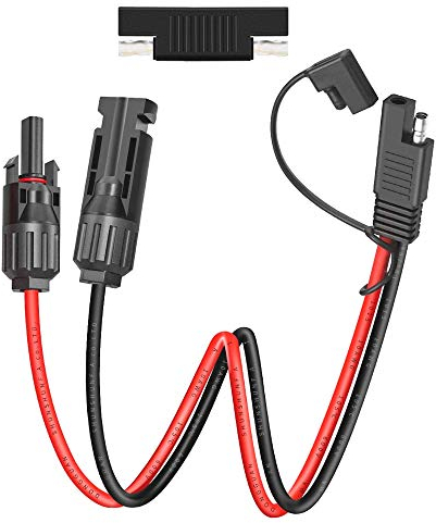 GTIWUNG Cable de Conector 10AWG, Conector Solar Fotovoltaico, Macho/Hembra Conector Impermeable de Anillo de Sello Impermeable, Conectores de Cable de Panel Solar para Sistema Fotovoltaico, Negro
