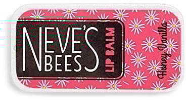 Neve's Bees Beeswax Lip Balm - Honey Vanilla - 100% Natural - Cute Little Slider Tin - 7g (see pic for size)