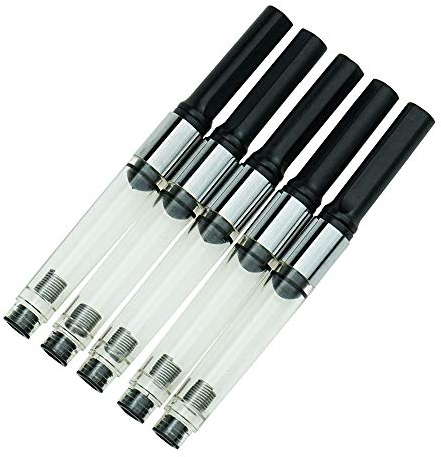 HongDian Fountain Pen Ink Converter, Pack of 5, 3.4mm Bore Diameter