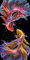 5D Diamant Malerei Voll Set DIY 5D Diamond Painting Kunst Schöner Schwanzfisch für Erwachsene Painting by Numbers Strassstein Stickerei Leinwand Bilder Kreuzstich Kunsthandwerk Wohnzimmer 45 x 85 cm