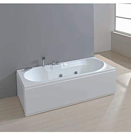 Aqualife Vasca a Incasso con Telaio e Pannello Frontale e Laterale 180x80 cm venilia