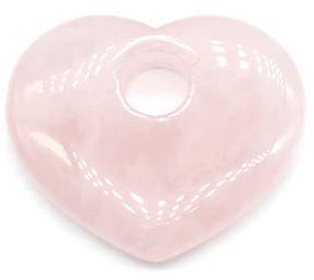 PIERRETOILES Coeur Amour en Quartz Rose
