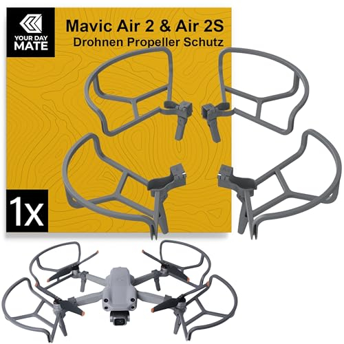 Drohnen Propellerschutz mit Fahrwerk, kompatibel mit DJI Mavic Air 2, DJI Air 2S, Schutz für Rotorblätter, Gimbal, Unterboden, Propeller Halterung mit Landefüßen, Landebeine Propellersicherung Drone