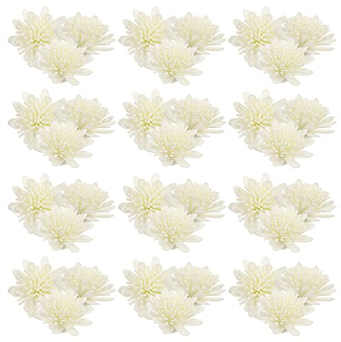 EXCEART 100 Stücke Chrysantheme Kunst Rattanstäbchen Künstliche Hortensien Köpfe Blütenköpfe zum Basteln für Ätherische Öle Aroma Aromatherapie Raumduft Stäbchen DIY Hochzeit Tischdeko