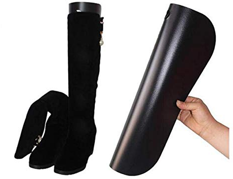 2 Paar 16 Kunststoff-Stiefelformer, Stiefel-Bäume, Form-Einsätze, hohe Stiefelstütze, automatischer Ständer, Formwerkzeug für Damen und Herren, Schwarz