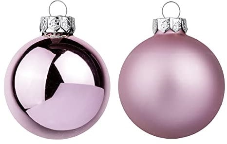Deco Woerner Weihnachtskugeln pink 6cm 24St Christbaumkugeln Glaskugeln Weihnachtsbaumschmuck