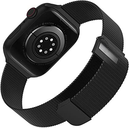 Tuocal Metal Upgraded Strap Compatible with Apple Watch Strap 38mm 40mm 41mm 42mm(Series 10), Mesh Dual Magnetic Stainless Steel Replacement Women Men Straps for iWatch Series 10 9 8 7 6 5 4 3 2 1