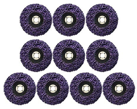 Jarshtime Strip Disc 10 PCS 4.5 x 7/8 Paint Rust Removal Disc for Angel Grinder 115mm x 22mm Stripping Wheel for Paint Rust Welds Oxidation Abrasive Disc