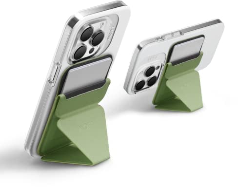 MOFT Magnetischer Handy Wallet Ständer, Veganem Leder Kartenhalter Stand Kompatibel mit Magsafe iPhone 16 15 14 13 12 Serie, 3 Betrachtungswinkel