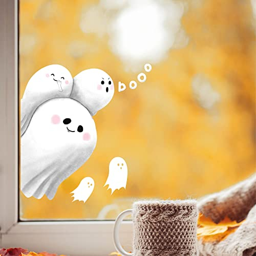 Wandtattoo Loft Fensterbild Halloween Geister Fensterdeko Kinderzimmer Kind Fensterfolie Fensterdekoration, 3. A2 Bogen