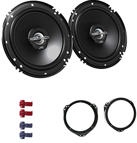 JVC CS-J620X Auto Lautsprecher 16,5 cm mit Einbauset passend für Opel Astra F 1991-2000 Türen vorne 600 W 165mm 2 Wege Koax