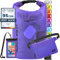 Sac Étanche Dry Bag avec Pochette Étanche Téléphone et Sac Banane - (20L, Violet) Sac à Dos Étanche IPX8 avec Fermeture À Enroulement | Natation, Bateau, Plage, Stand Up Paddle