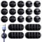 Cable Clips Holder, 20pcs Adhesive Desk Cable Tidy Management Clips Silicone Wire Cord Holder Organiser Wire Clip Holders for Home Office Car-Black