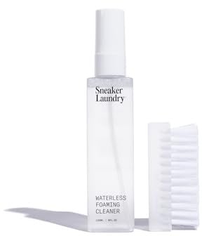 THE SNEAKER LAUNDRY Waterless Shoe Cleaner Foam and Brush Kit - Best Shoe Cleaning foam - Ideal to be used for Sneakers,Suede,and All type of Shoes - Shoe Cleaner Kit