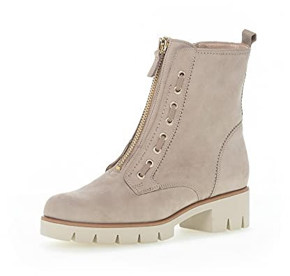 Gabor Damen Biker Boots, Frauen Stiefeletten,Wechselfußbett,Best Fitting,Booties,halbstiefel,Kurzstiefel,leinen (dust),40 EU / 6.5 UK